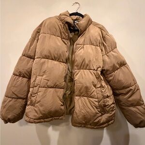 Forever 21 Tan Puffer Jacket